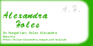 alexandra holes business card